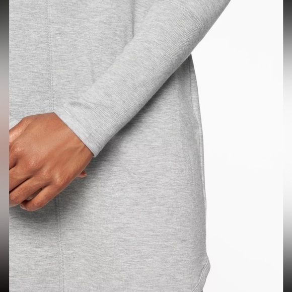 Lou & Grey long Sleeve Hoodie Dress gray XS nautical coastal soft G - Picture 9 of 9